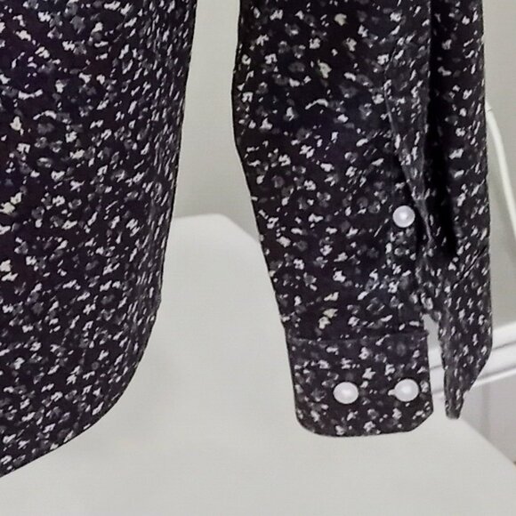 H&M MENS LONG SLEEVE CASUAL SHIRT PURPLE BLUE PATTERM SIZE XL - Picture 6 of 6